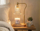 Candle Warmer Lamp | Fluted Amber Glass