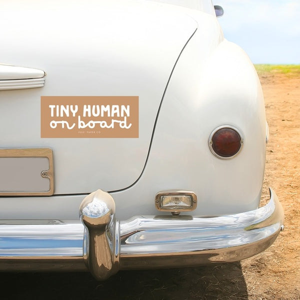 Tiny Human On Board Bumper Sticker