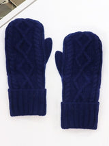 Diamond Cable Knit Mittens