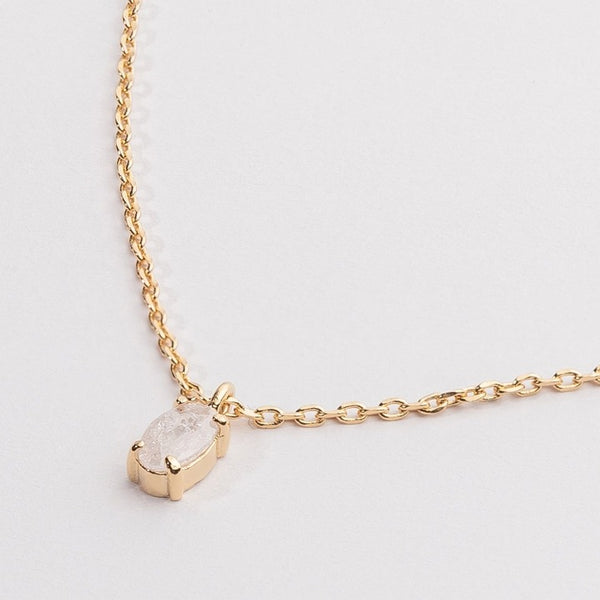 Natural Stone Necklace | Gold