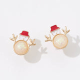 Snowman Earrings | Gold