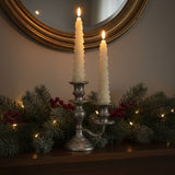 Set of 2 Tree Taper Candles | Ivory