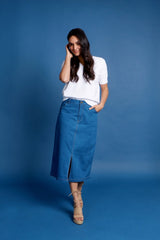 Bailey Skirt | Denim Blue - FINAL SALE