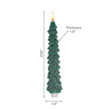 Set of 2 Tree Taper Candles | Dark Green