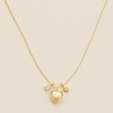 Heart Charm Necklace | Gold