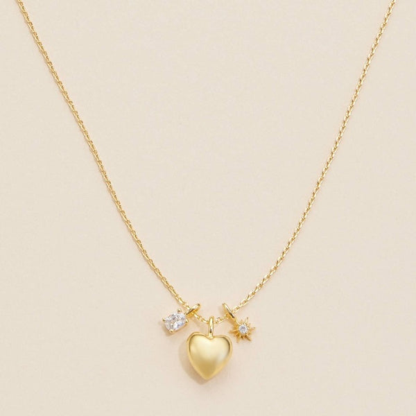 Heart Charm Necklace | Gold