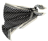 Triangle Polka Dot Scarf | Black & Ivory