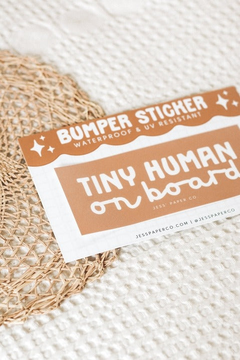 Tiny Human On Board Bumper Sticker