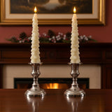 Set of 2 Tree Taper Candles | Ivory