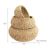Round Sea Grass Basket | Natural
