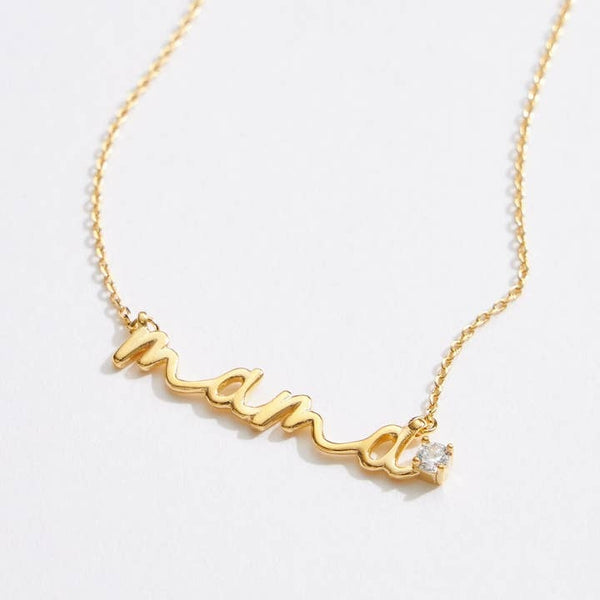 Mama Necklace | Gold