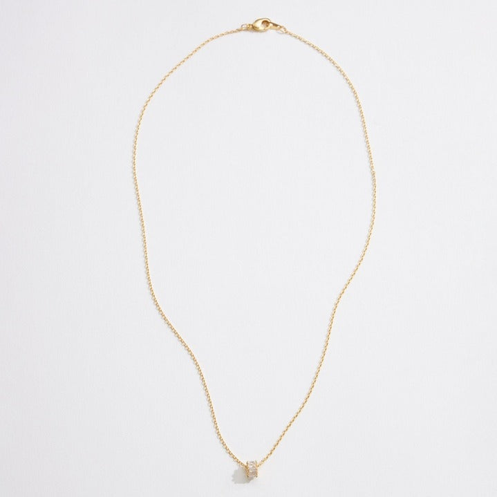 Barrel Pendant Necklace | Gold