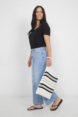 The Mercer Large Wet/Dry Bag | Ecru