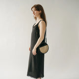 Round Cane Accent Bag | Black