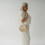 Round Cane Accent Bag | Cream