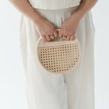 Round Cane Accent Bag | Cream