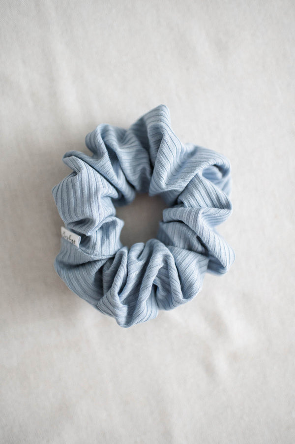 Barbays Scrunchie | Baby Blue Rib Knit