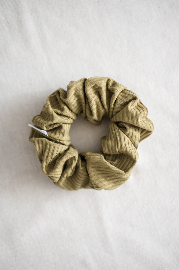 Barbays Scrunchie | Chartreuse Rib Knit