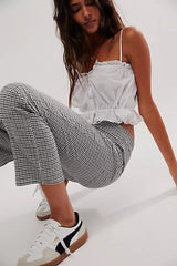 In My Feelings Crop Pants | White Combo - FINAL SALE