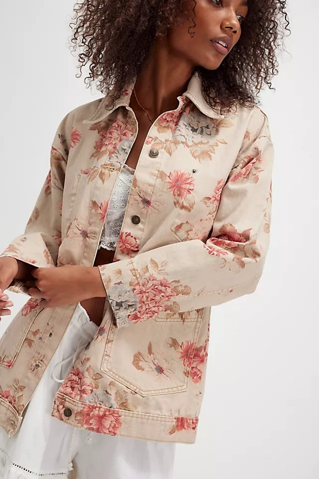 Avery Denim Jacket | Exploded Floral