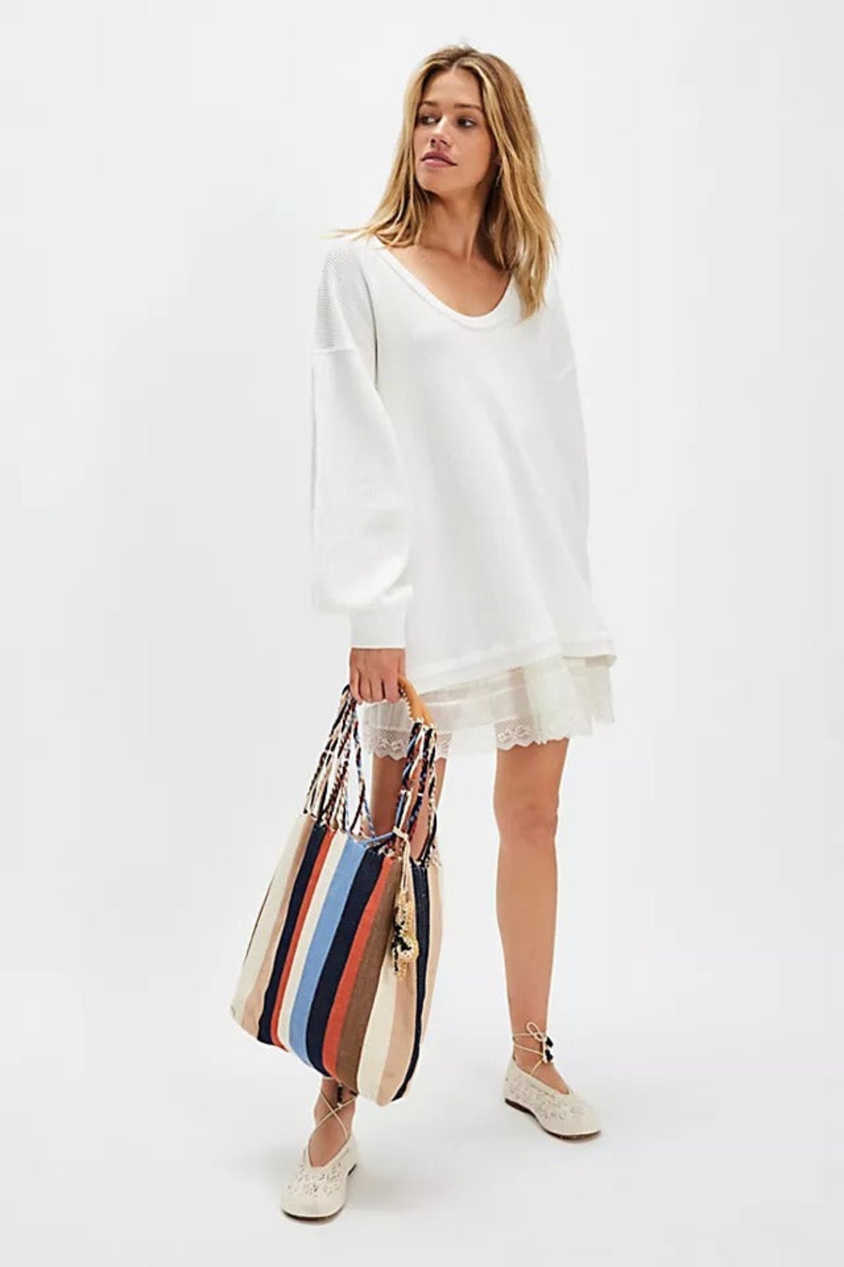 フリーピープル Free People Make It Happen Brami レディース シャツ トップス Grey/White 送料無料】 フリーピープル レディース シャツ トップス Women's