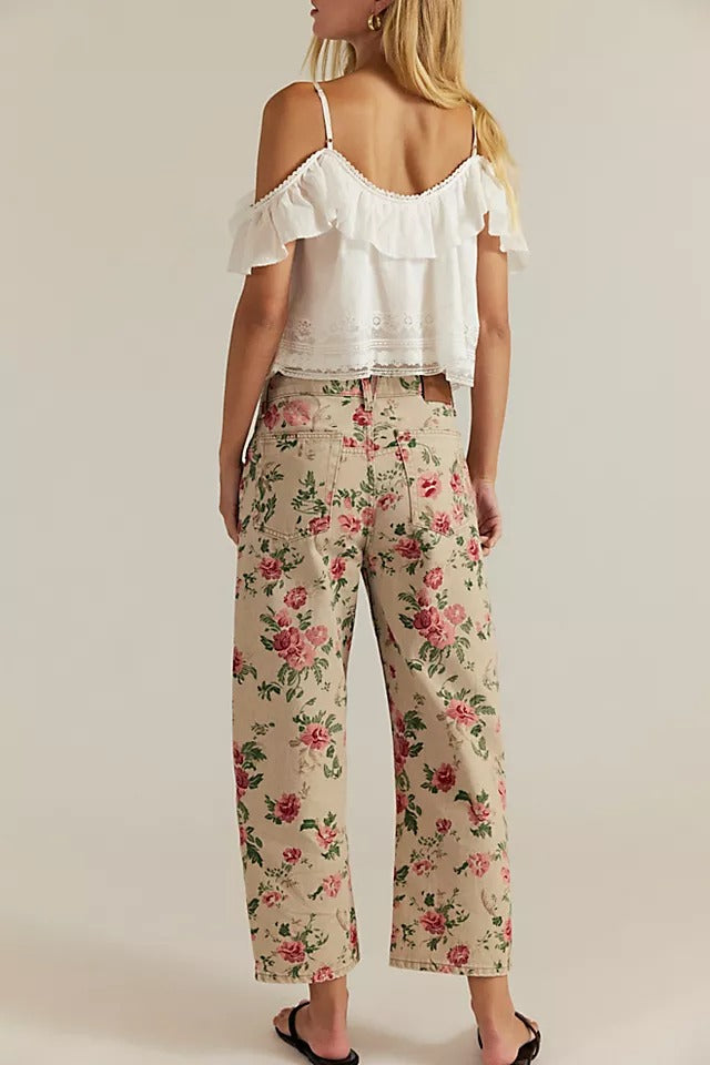 Deep Trance Jean | Wallpaper Floral