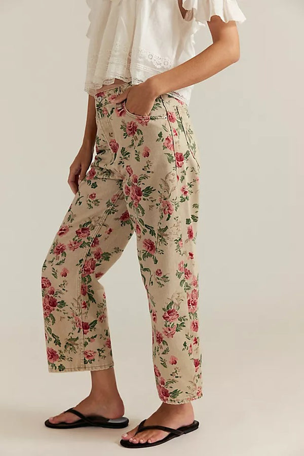 Deep Trance Jean | Wallpaper Floral
