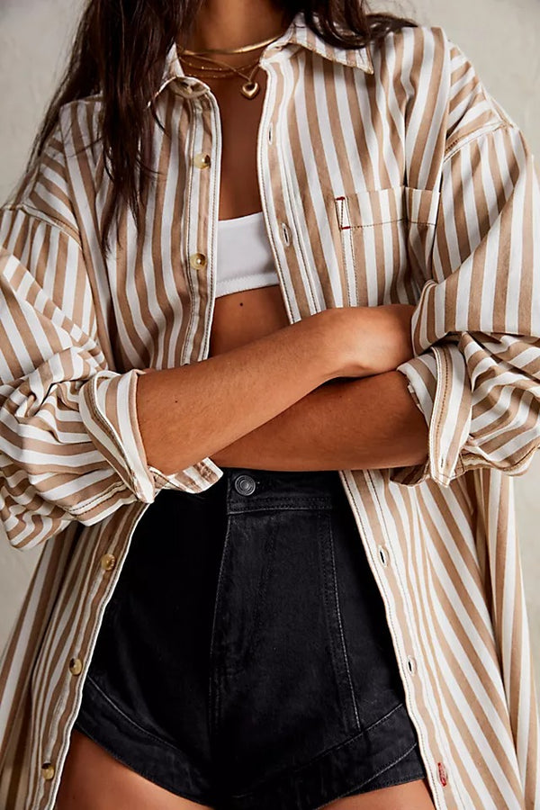 Freddie Striped Shirt | Neutral Combo - FINAL SALE