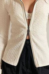 Brunch Girl Zip Up | Clean Ivory
