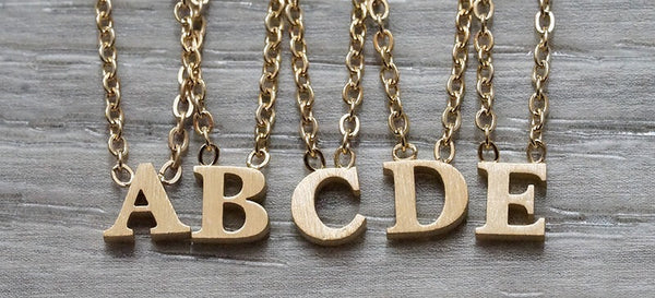 By The Letter Necklace | Gold