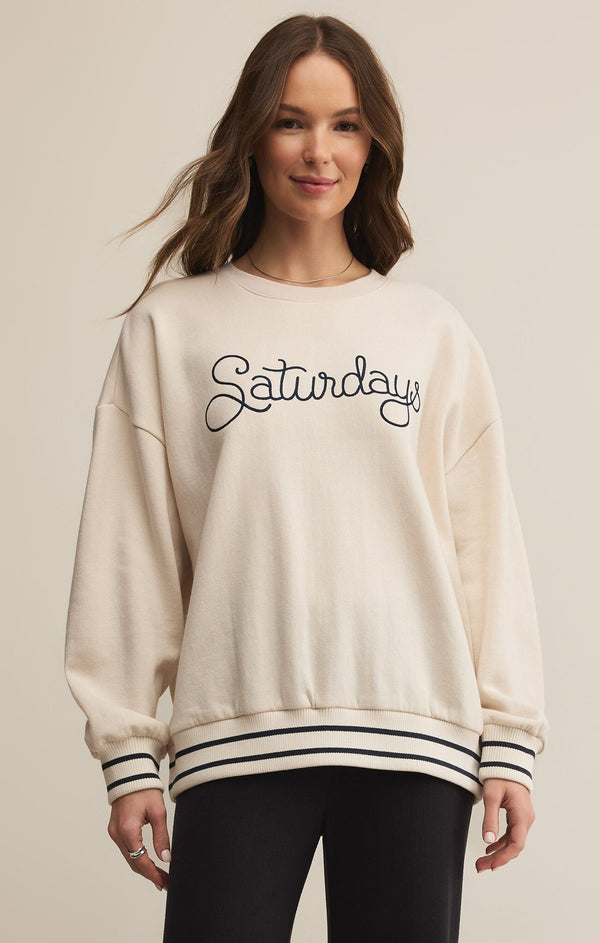Oversized Saturdays Sweatshirt | Crystal
