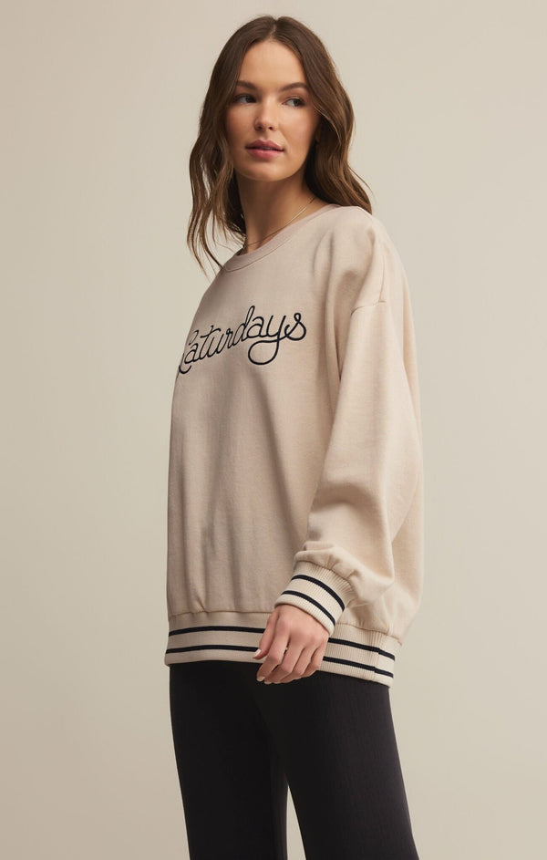 Oversized Saturdays Sweatshirt | Crystal