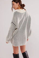 Maisie Sweater | Ivory/Black Combo