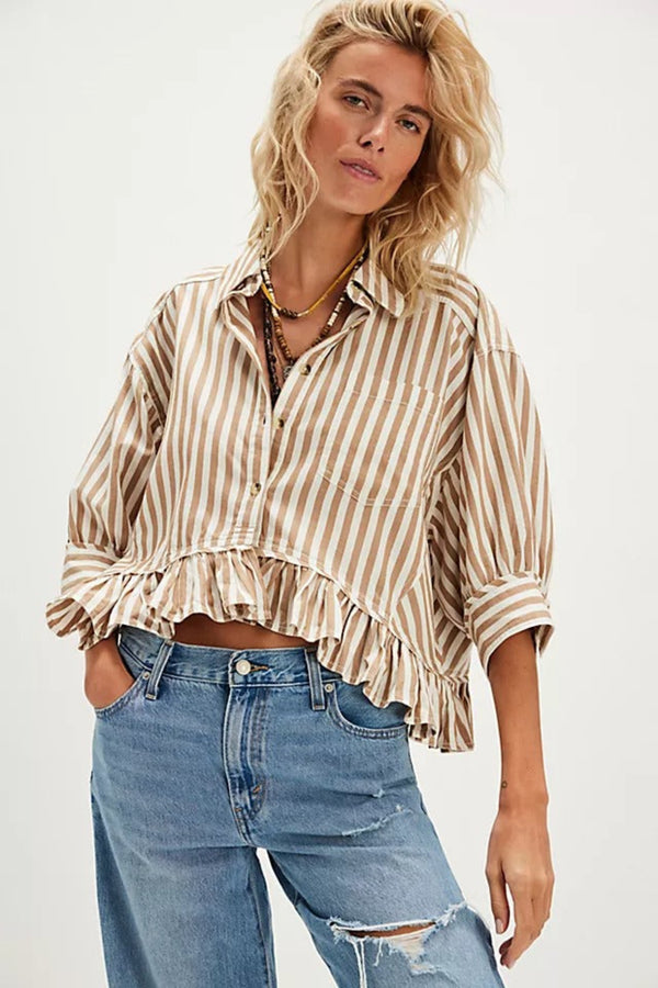 Bailey Stripe Shirt | Neutral Combo