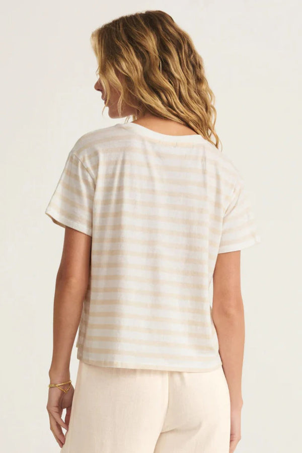 Go To Tee | Panna Cotta Stripe