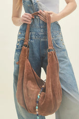 Roma Suede Tote | Rust