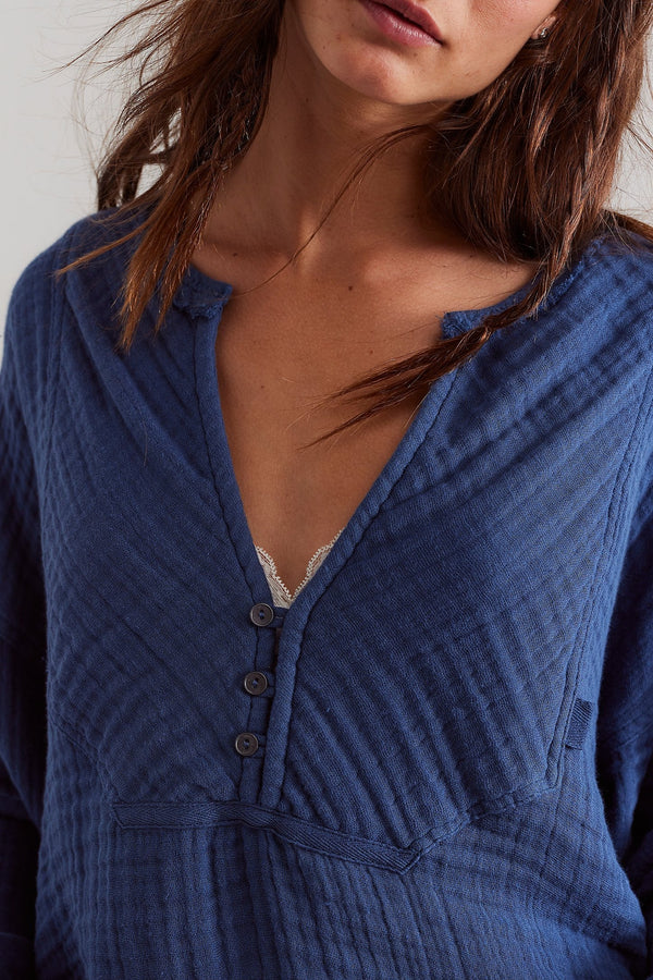 Easy Sunday Top | Dark Denim