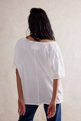 Nina V-Neck Tee | Ivory