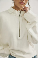 Celeste Quarter Zip | Clean Ivory