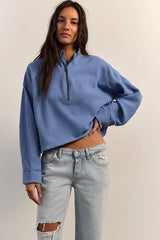 Celeste Quarter Zip | Bluebell