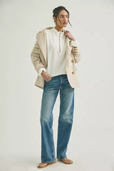 Celeste Quarter Zip | Clean Ivory
