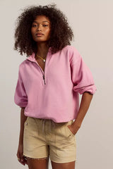 Celeste Quarter Zip | Hummingbird Pink