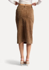 Kahlo Corduroy Skirt | Brown - FINAL SALE