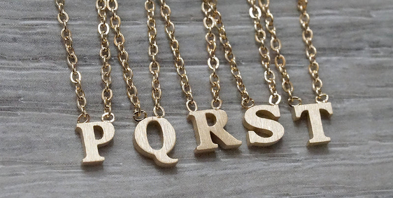 By The Letter Necklace | Gold
