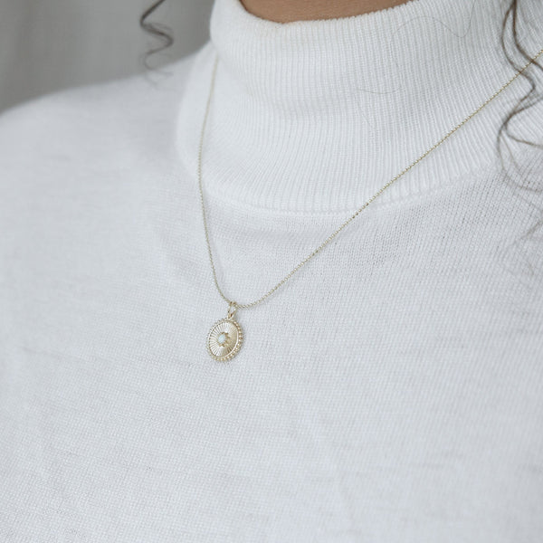 Lina Layering Necklace | Gold/Opalite