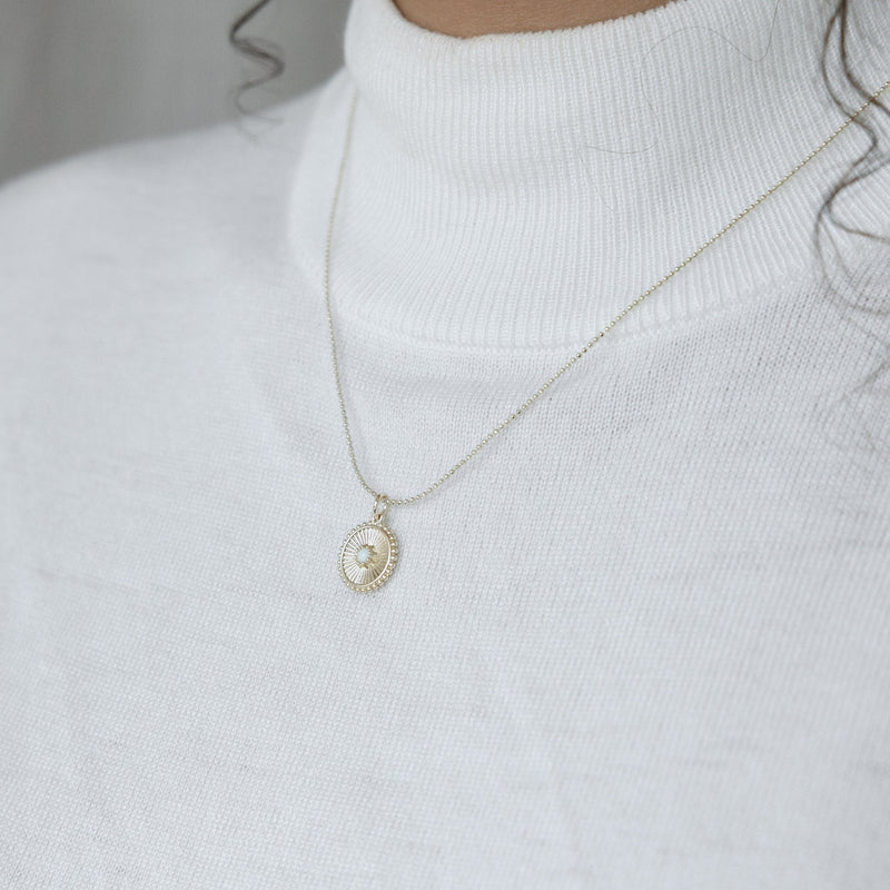 Lina Layering Necklace | Gold/Opalite