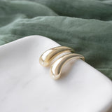 Power Curve Earrings | Gold