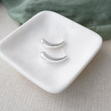 Power Curve Earrings | Silver