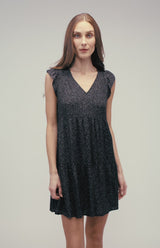 Allegra Dress | Black Ditsy