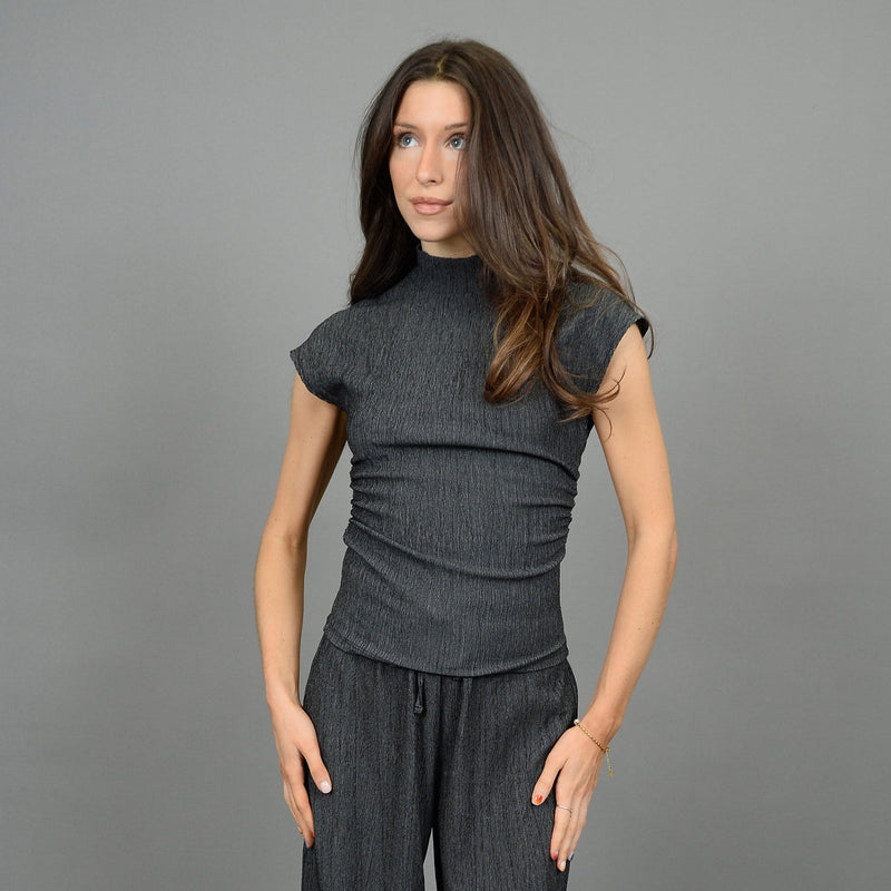 Shirlay Top | Dark Grey Twist